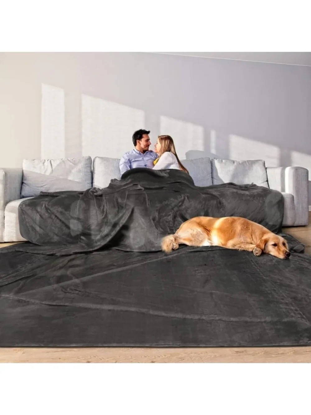 Extra Large Oversized Blanket 120x120 - Soft Cozy Throw for Bed, Sofa & Travel